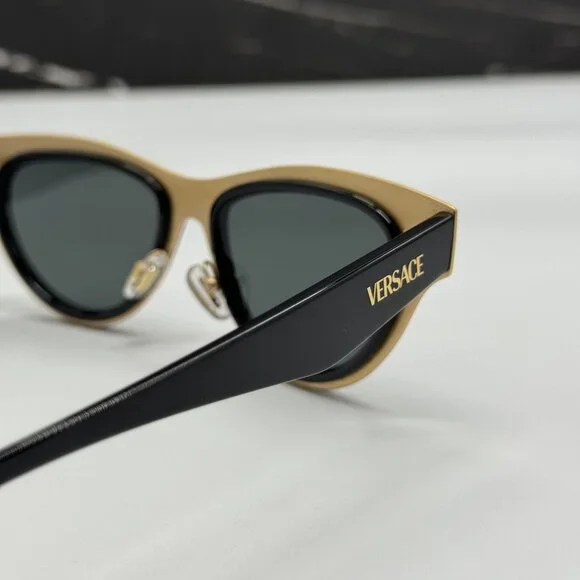 NEW VERSACE SUNGLASSES VE2273 GB1/87 BLACK/GRAY WOMEN EYEWEAR MOD 2273 GB1/87 NEW VERSACE VE2273 GB1/87 CAT EYE BLACK/GRAY WOMEN  main image 4
